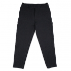 SASHIKO PANTALON DROP OUT NOIR -SIZE XL - pattes de fixation, motif de losanges, sashiko, Porter Classic